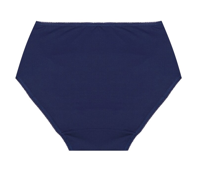 J&C DAMES TAILLESLIP MET KANT BLAUW H805
