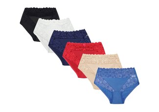 J&C Underwear 6-PACK J&C DAMES TAILLESLIP MET KANT H805 MIX J&C Underwear 6-PACK J&C DAMES TAILLESLIP MET KANT H805 MIX