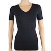 J&C Underwear Dames lichtcorrigerend hemd 6200 van J&C met korte mouw Zwart