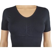 Dames lichtcorrigerend hemd 6200 van J&C met korte mouw Zwart