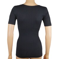 Dames lichtcorrigerend hemd 6200 van J&C met korte mouw Zwart