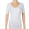 J&C Underwear Dames lichtcorrigerend hemd 6200 van J&C  met korte mouw Wit