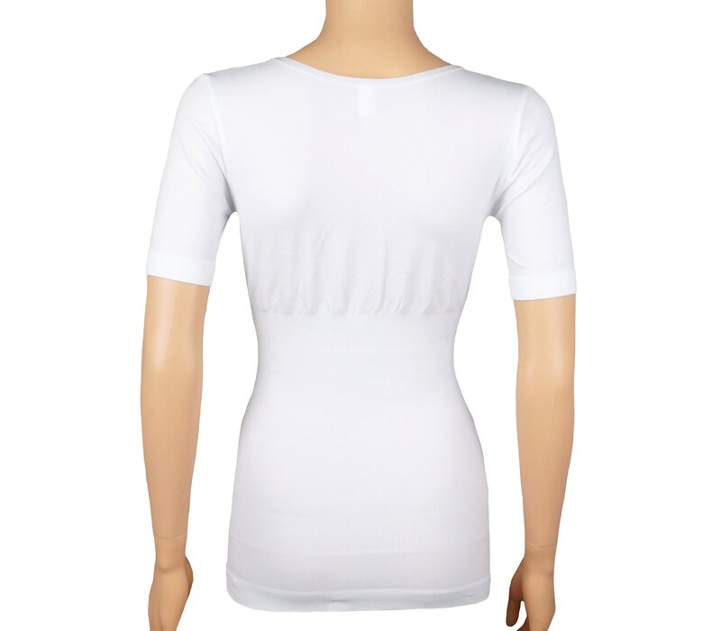 Dames lichtcorrigerend hemd 6200 van J&C  met korte mouw Wit