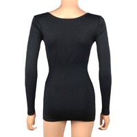 Dames lichtcorrigerend hemd 6355 van J&C met lange mouw Zwart