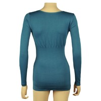 Dames lichtcorrigerend hemd 6355 van J&C met lange mouw Petrol