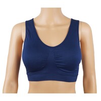 DAMES BRA MET UITNEEMBARE CUPS Marine