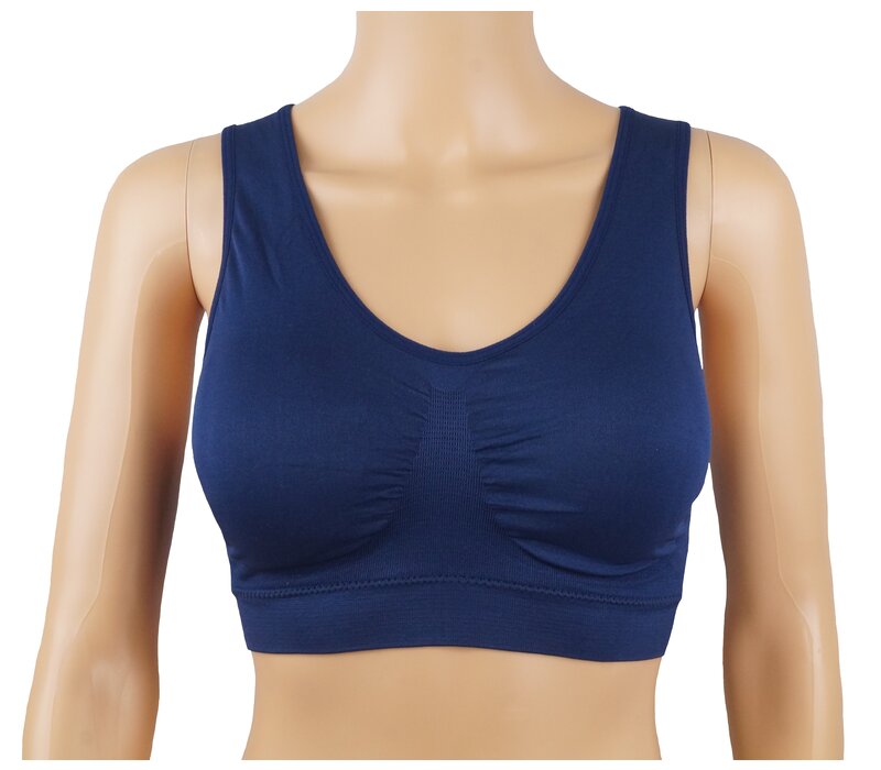 DAMES BRA MET UITNEEMBARE CUPS Marine