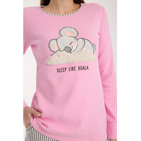 Dames pyjama 100% Katoen interlock van Gionettic ( Koala)