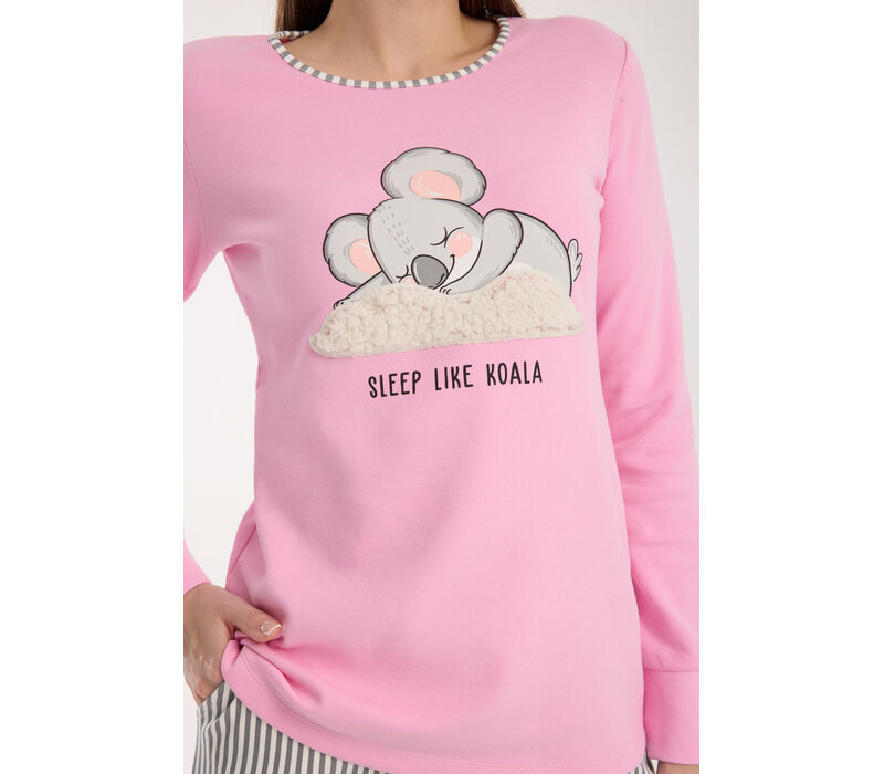 Dames pyjama 100% Katoen interlock van Gionettic ( Koala)