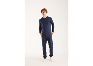 Gionettic Heren pyjama 100% Katoen met V-hals van Gionettic Navy