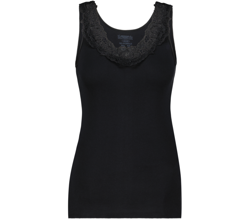 Dames Toker hemd met kant en brede bandjes