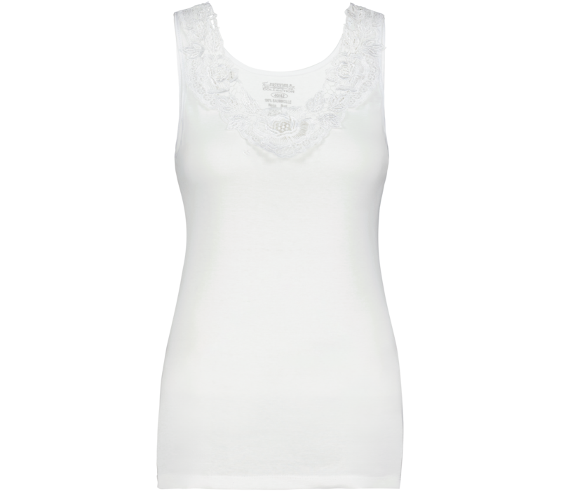 Dames Toker hemd met kant en brede bandjes