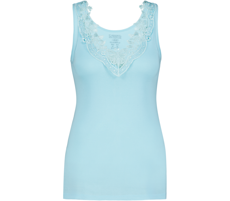 Dames Toker hemd met kant en brede bandjes