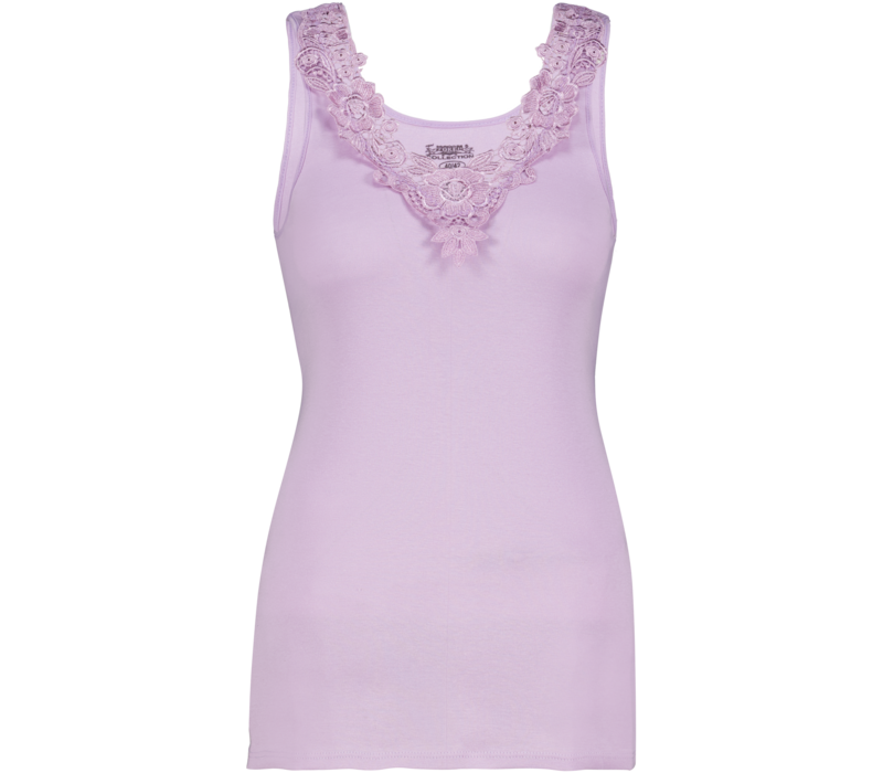 Dames Toker hemd met kant en brede bandjes