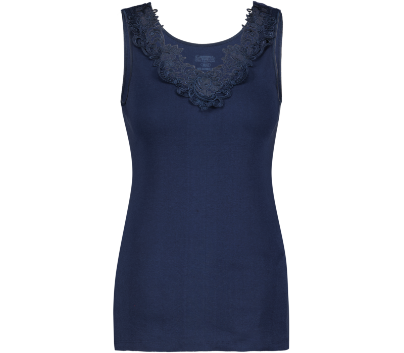 Dames Toker hemd met kant en brede bandjes