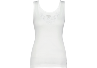 Dames Toker hemd met kant en brede bandjes Ivoor