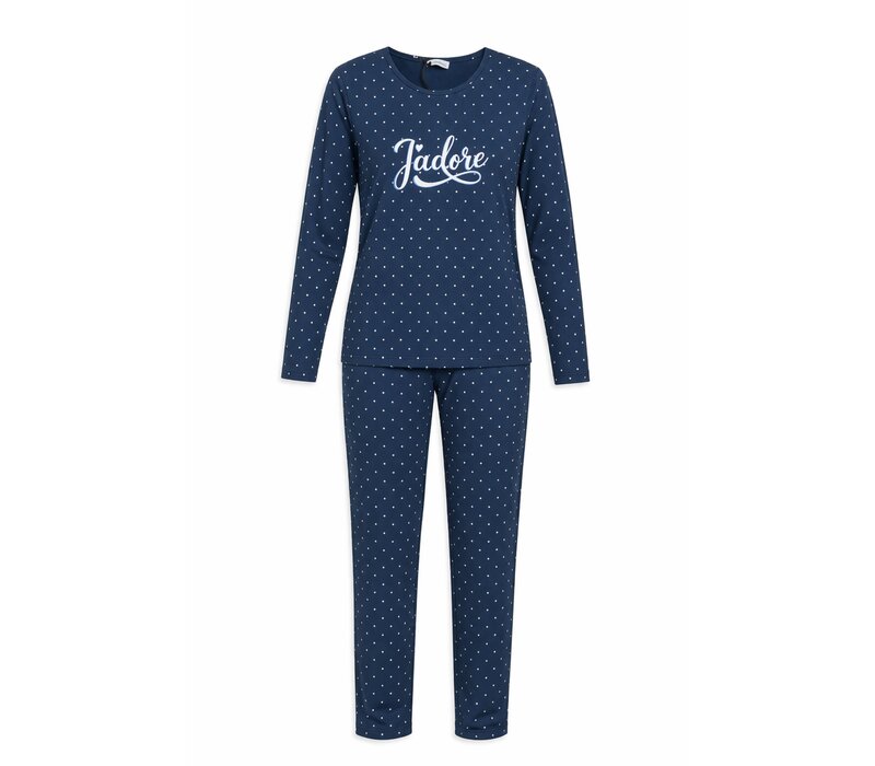 Dames katoenen Pyjama Jade van Gionettic met lange mouw