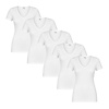 Beeren Ondergoed 5-PACK DAMES T-SHIRT MET V-HALS EN KORTE MOUW M3000 WIT