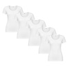 Beeren Ondergoed 5-PACK DAMES T-SHIRT MET O-HALS EN KORTE MOUW M3000 WIT