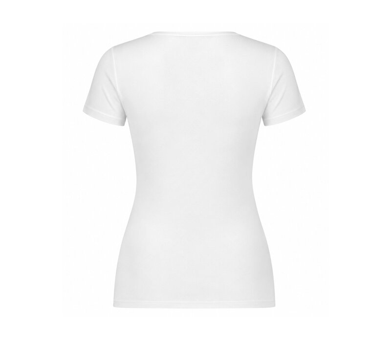 5-PACK DAMES T-SHIRT MET O-HALS EN KORTE MOUW M3000 WIT