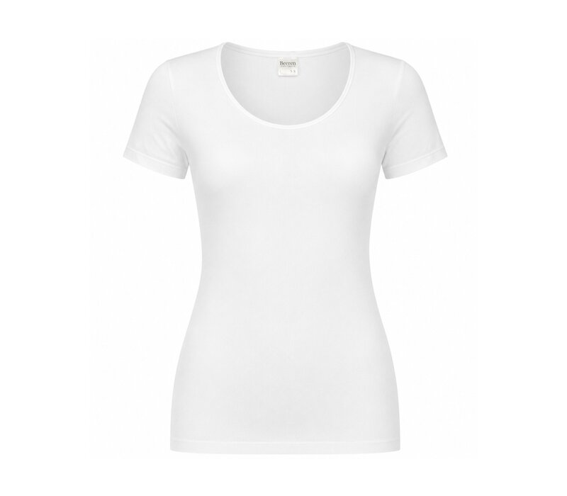 5-PACK DAMES T-SHIRT MET O-HALS EN KORTE MOUW M3000 WIT