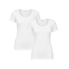 Beeren Ondergoed 2-PACK DAMES T-SHIRT MET O-HALS EN KORTE MOUW M3000 WIT