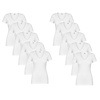 Beeren Ondergoed 10-PACK DAMES T-SHIRT MET V-HALS EN KORTE MOUW M3000 WIT