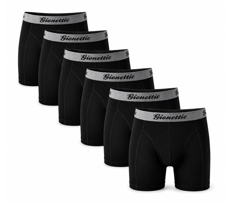 6-PACK GIONETTIC MODAL HEREN BOXERSHORTS ZWART