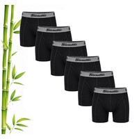 6-PACK GIONETTIC BAMBOE HEREN BOXERSHORTS ZWART