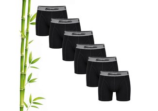 Gionettic 6-PACK GIONETTIC BAMBOE HEREN BOXERSHORTS ZWART
