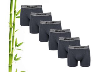 Gionettic 6-PACK GIONETTIC BAMBOE HEREN BOXERSHORTS ANTRACIET