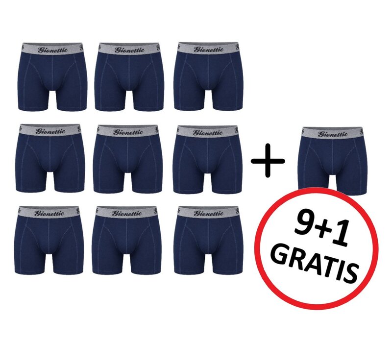 9+1 GRATIS PACK GIONETTIC MODAL HEREN BOXERSHORTS MARINE