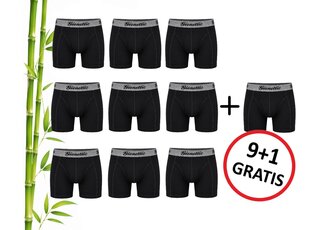 Gionettic 9+1 GRATIS PACK GIONETTIC BAMBOE HEREN BOXERSHORTS ZWART