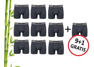 Gionettic 9+1 GRATIS PACK GIONETTIC BAMBOE HEREN BOXERSHORTS ANTRACIET