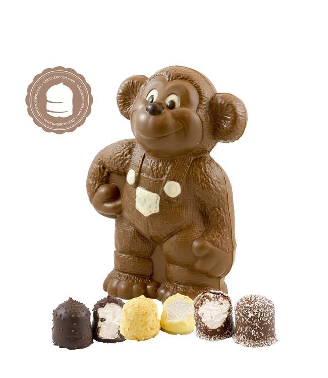 Chocolade Aap met  2 Chocozoenen