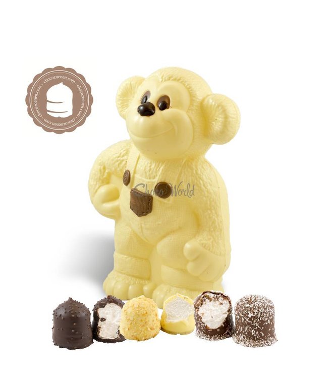 Chocolade Aap met  2 Chocozoenen