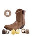 Chocolade Cowboy Laars met 2 Chocozoenen