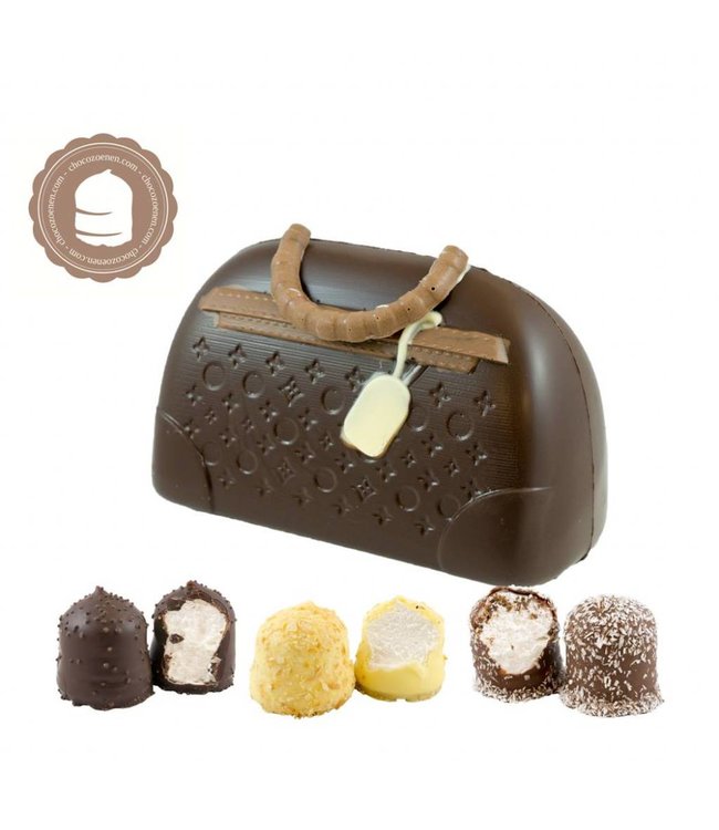 Chocolade Handtas met  2 Chocozoenen