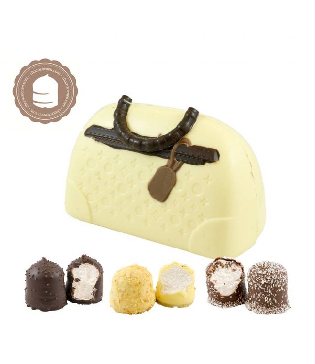 Chocolade Handtas met  2 Chocozoenen