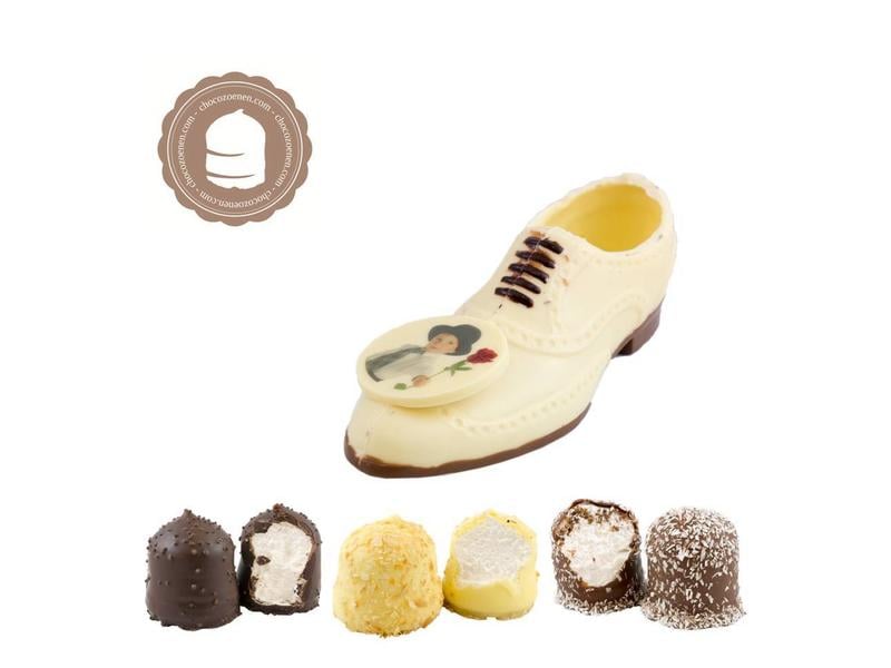 Chocolade Herenschoen met Foto en  6 Zoenen