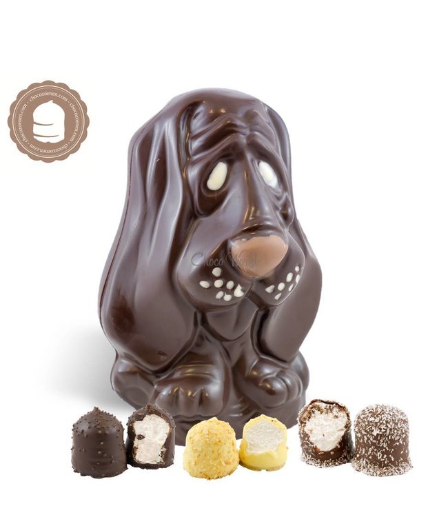 Chocolade Hond met  2 Chocozoenen
