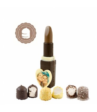Chocolade Lipstick met Foto en  2 Zoenen