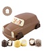 Chocolade Mini Cooper met Foto en  2 Zoenen