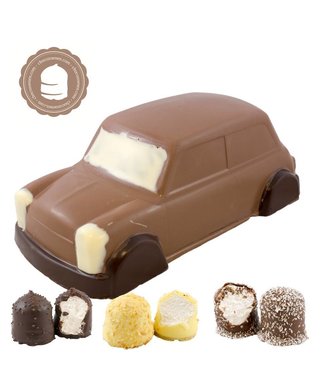 Chocolade Mini Cooper met  6 Chocozoenen