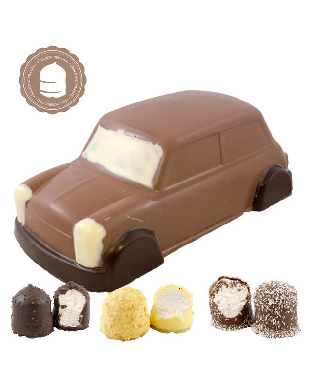 Chocolade Mini Cooper met  2 Chocozoenen