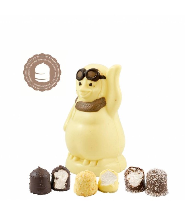 Chocolade Pinguin met  2 Chocozoenen