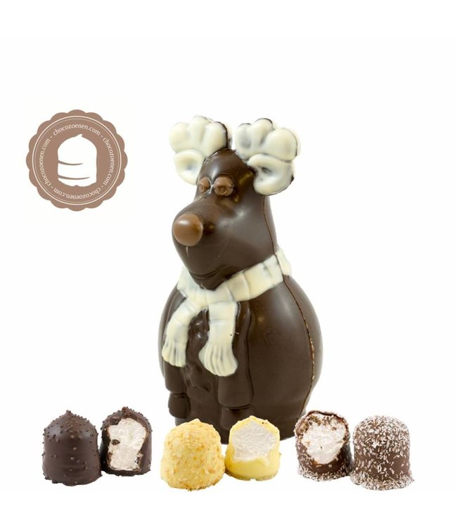 Chocolade Rudolf met  2 Chocozoenen
