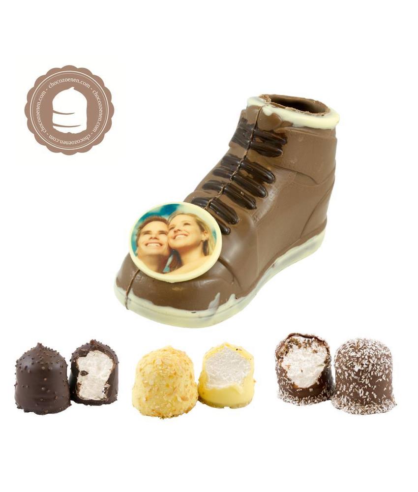 Chocolade Sneaker met Foto en  6 Zoenen