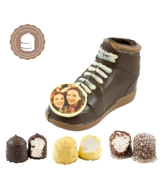 Chocolade Sneaker met Foto en  2 Zoenen