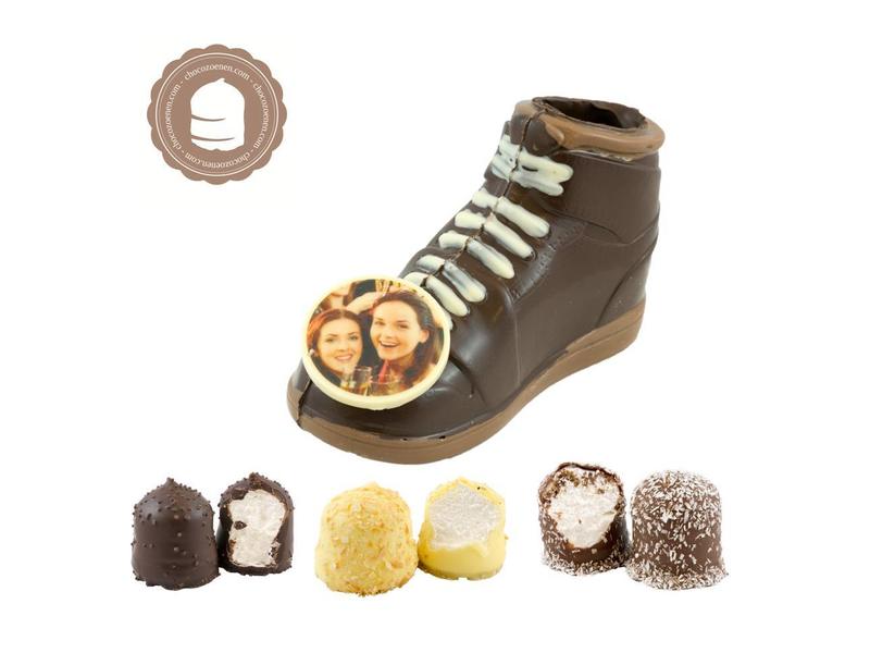 Chocolade Sneaker met Foto en  6 Zoenen
